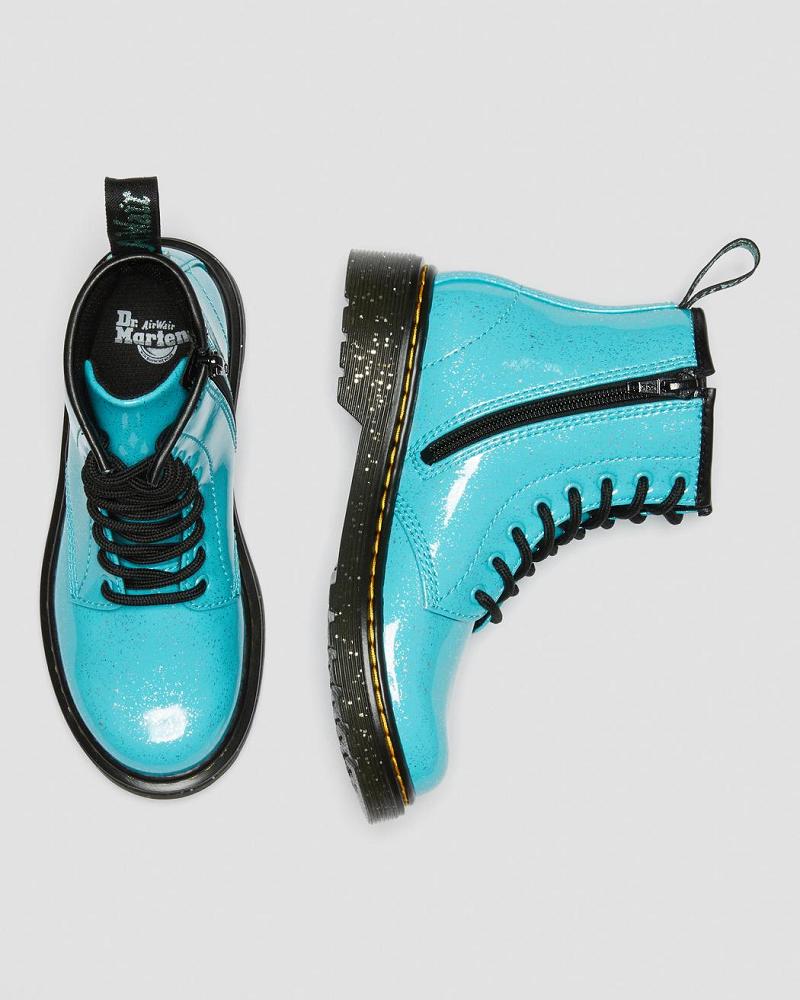 Kids' Dr Martens Junior 1460 Glitter Lace Up Boots Turquoise | AU 678AHK